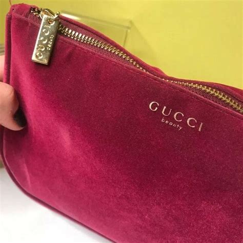 gucci small cosmetic case|Gucci makeup bag pink velvet.